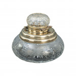 Large Cut Glass Inkwell