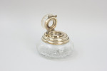 Large Cut Glass Inkwell