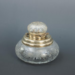 Large Cut Glass Inkwell