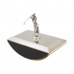 Silver Blotter With Golf Figure