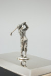 Silver Blotter With Golf Figure