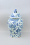 Pair Of Blue And White Baluster Temple Jars