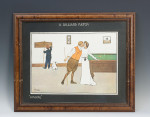 Four Lance Thackeray Billiard Prints, A Billiard Match