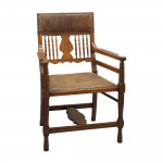 Antique Walnut Desk Chair, G.F Armytage, Lamb of Manchester