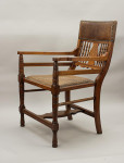 Antique Walnut Desk Chair, G.F Armytage, Lamb of Manchester