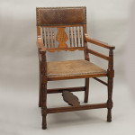 Antique Walnut Desk Chair, G.F Armytage, Lamb of Manchester