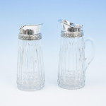 Pair Of Cut Glass Water Jugs