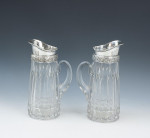 Pair Of Cut Glass Water Jugs
