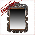 Antique Carved Oak Wall Mirror