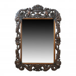 Antique Carved Oak Wall Mirror