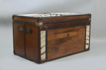 Leather And Zebra Skin Travelling Trunk