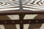 Leather And Zebra Skin Travelling Trunk