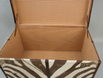 Leather And Zebra Skin Travelling Trunk