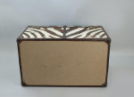 Leather And Zebra Skin Travelling Trunk