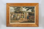 Oil On Canvas 19th Century Hunting Party