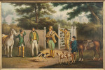 Oil On Canvas 19th Century Hunting Party
