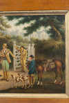 Oil On Canvas 19th Century Hunting Party