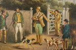 Oil On Canvas 19th Century Hunting Party