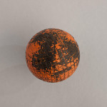 Red Silver Town Gutty Golf Ball
