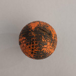Red Silver Town Gutty Golf Ball