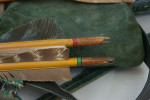 Leather Ladies Archery Quiver & Muir Arrows