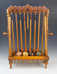 Victorian Eight Mallet Croquet Set By Sparkes Of Bury