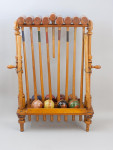 Victorian Eight Mallet Croquet Set By Sparkes Of Bury