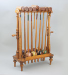 Victorian Eight Mallet Croquet Set By Sparkes Of Bury