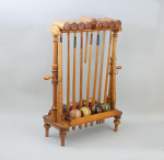 Victorian Eight Mallet Croquet Set By Sparkes Of Bury