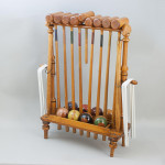 Victorian Eight Mallet Croquet Set By Sparkes Of Bury