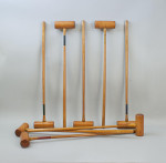 Victorian Eight Mallet Croquet Set By Sparkes Of Bury