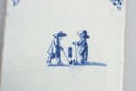 Ceramic Golf Tile, Blue And White