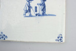 Ceramic Golf Tile, Blue And White