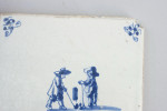 Ceramic Golf Tile, Blue And White