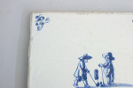 Ceramic Golf Tile, Blue And White