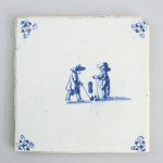 Ceramic Golf Tile, Blue And White