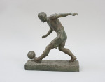 Antique Spelter Football Player