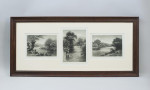 Trout Triptych Fishing Photogravure