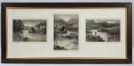 Salmon Triptych Fishing Photogravure