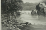 Salmon Triptych Fishing Photogravure