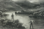 Salmon Triptych Fishing Photogravure