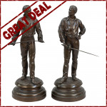 Pair Of Bronze Fencing Figures