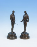 Pair Of Bronze Fencing Figures