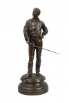 Pair Of Bronze Fencing Figures