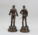 Pair Of Bronze Fencing Figures