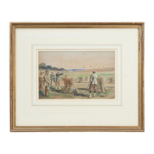 Signed C. Whymper Watercolour, The Shoot