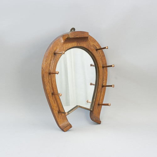 Oak Horseshoe Mirror