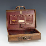 Antique Leather Attaché Case, Overnight Bag
