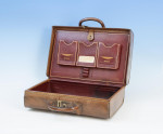 Antique Leather Attaché Case, Overnight Bag