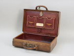 Antique Leather Attaché Case, Overnight Bag